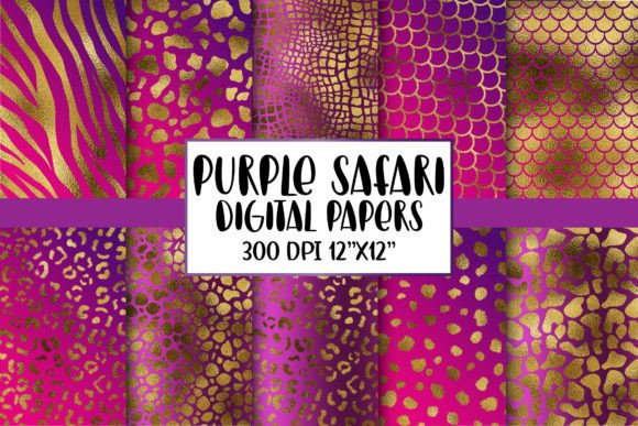 Download Purple Animal Print Digital Papers - Animal print digital paper Collection
