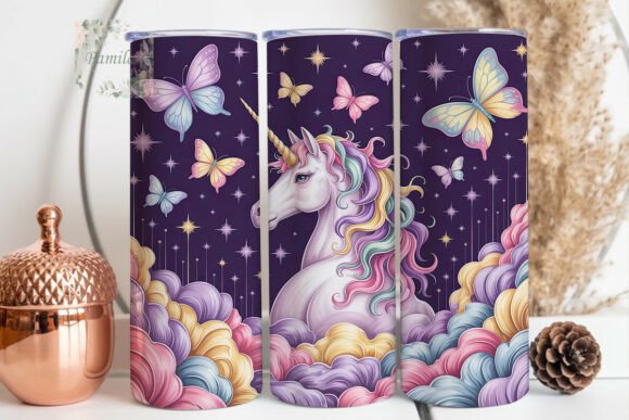 Download Magical Unicorn Butterfly 20oz Skinny Tu - Fly Collection