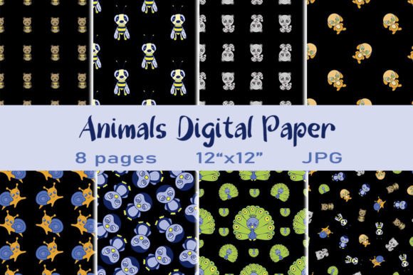 Download 8 Animal Print Digital Papers. - Animal print digital paper Collection