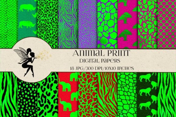 Download Animal Print Digital Paper Pack - Animal print digital paper Collection