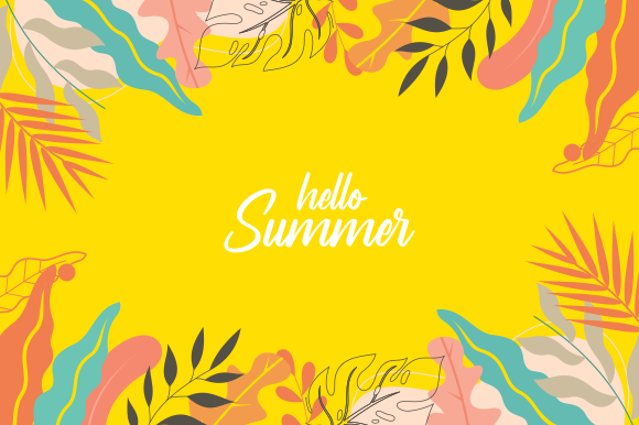 Download Organic Flat Summer Background Vector - Summer background Collection