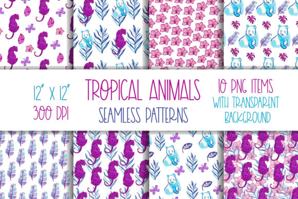 Download Neon Animal Print Digital Paper. - Animal print digital paper Collection