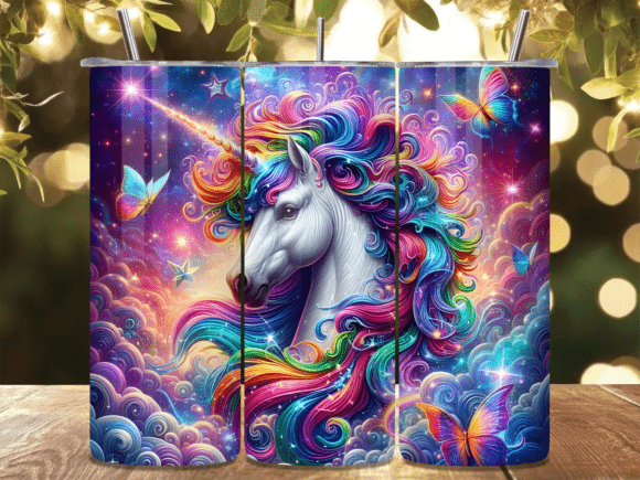 Download Rainbow Unicorn Butterfly Tumbler Wrap - Fly Collection