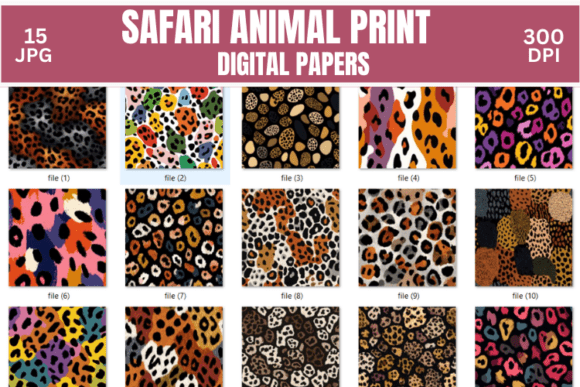 Download Safari Animal Print Digital Paper - Animal print digital paper Collection