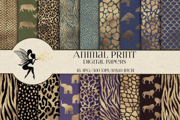 Download Animal Print Digital Paper Pack - Animal print digital paper Collection