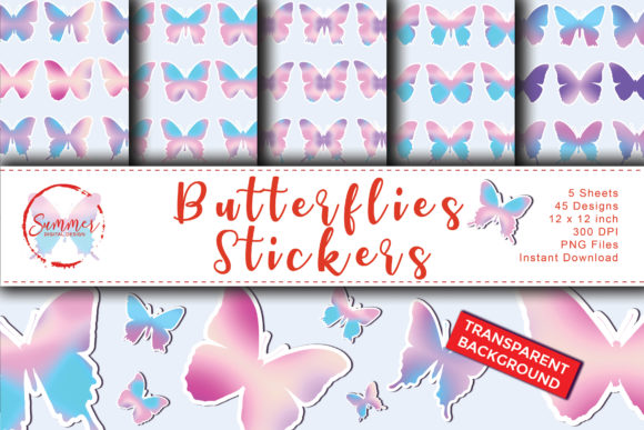 Download Cute Unicorn Butterfly Sticker Sheets - Fly Collection