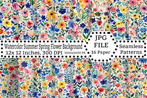 Download Watercolor Summer Background Collection - Summer background Collection