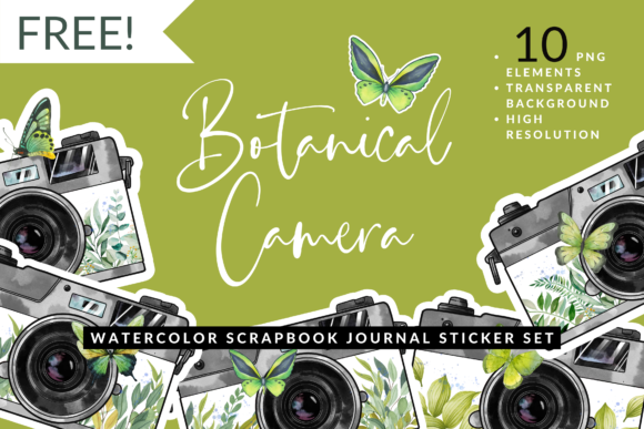 Download Watercolor Leaf Butterfly Camera Sticker - Fly Collection