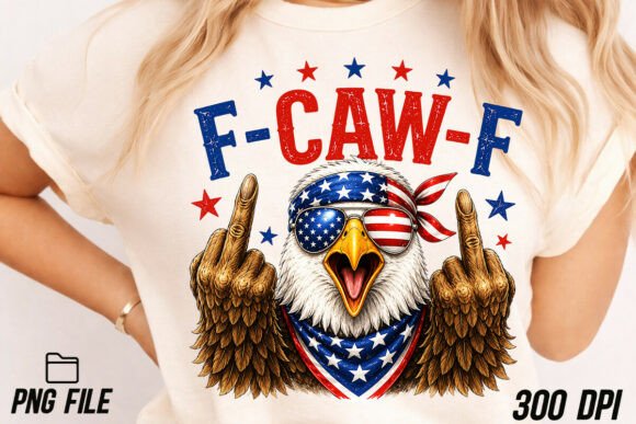 Download F-Caw-F Funny Patriotic Eagle USA Png - Patriotic Collection