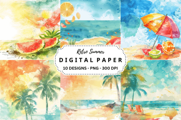 Download Retro Summer Background - Summer background Collection