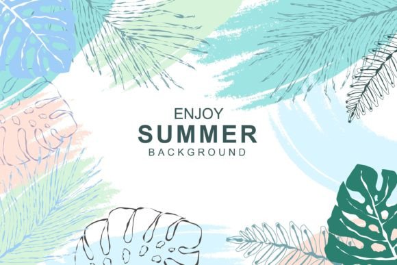 Download Hand Drawn Tropical Summer Background - Summer background Collection