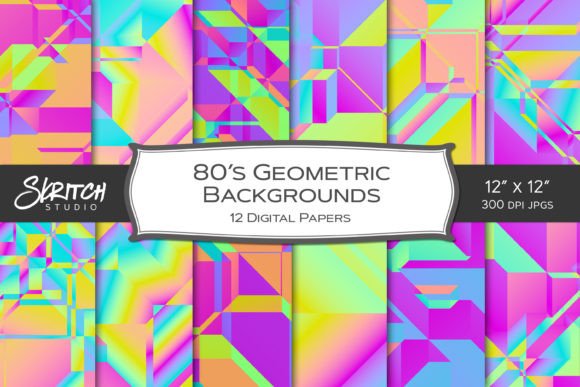 Download Retro 80's Pastel Geometric Backgrounds - Pastel geometric backgrounds Collection