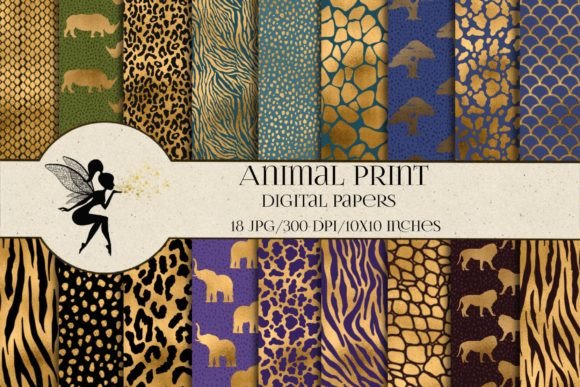 Download Animal Print Digital Paper Pack - Animal print digital paper Collection